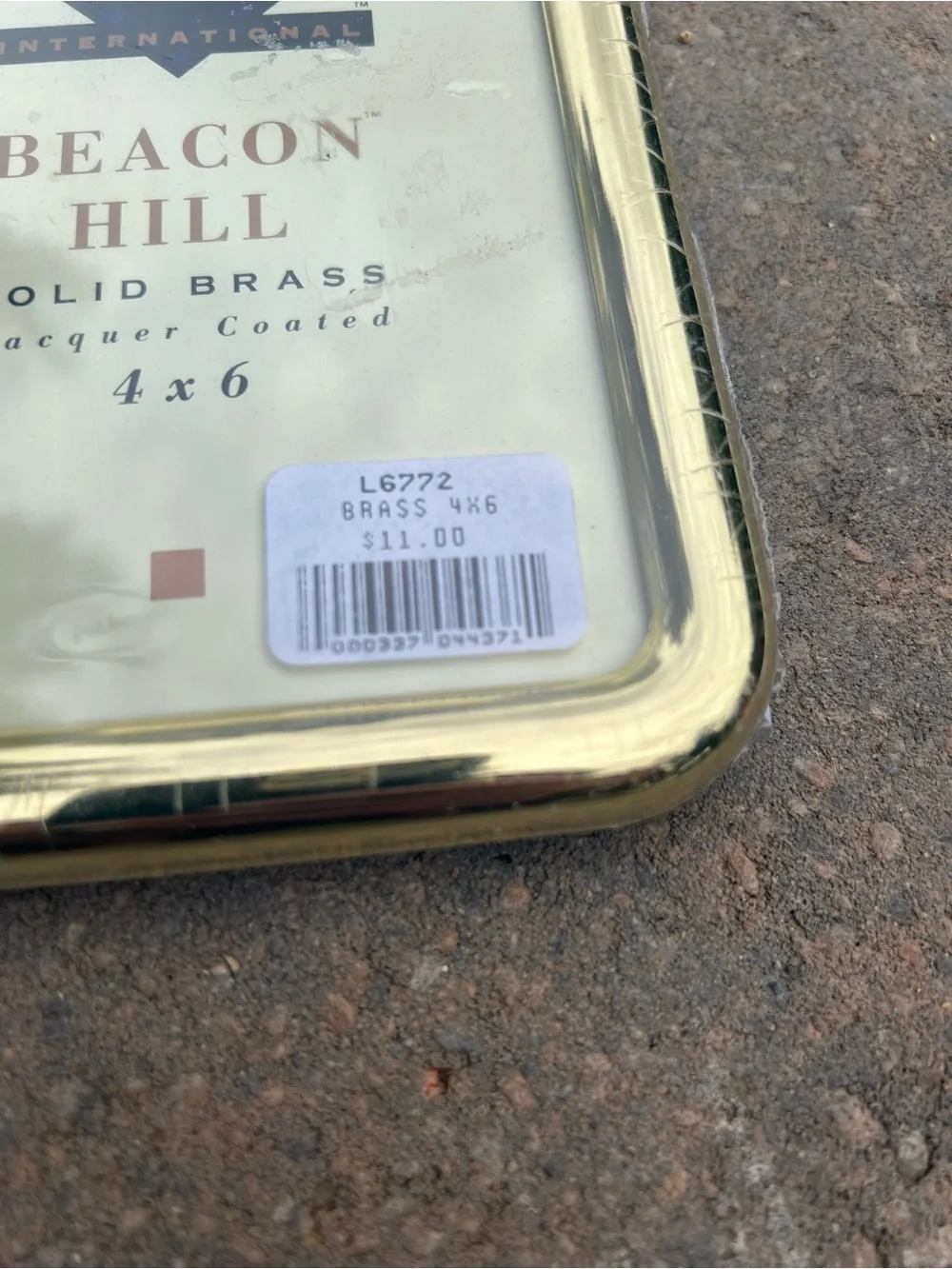 Vintage 90s Fetco Beacon Hill Solid Brass 4x6 Picture Frame NIP